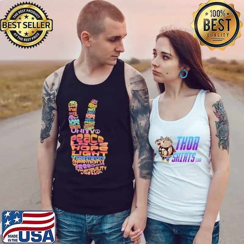 Hippie Peace Love Hope Light s Tank Top