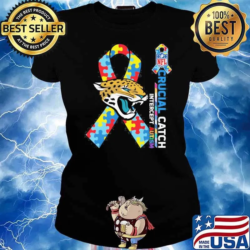 Jacksonville Jaguars Crucial catch intercept Autism NFL s Ladies tee