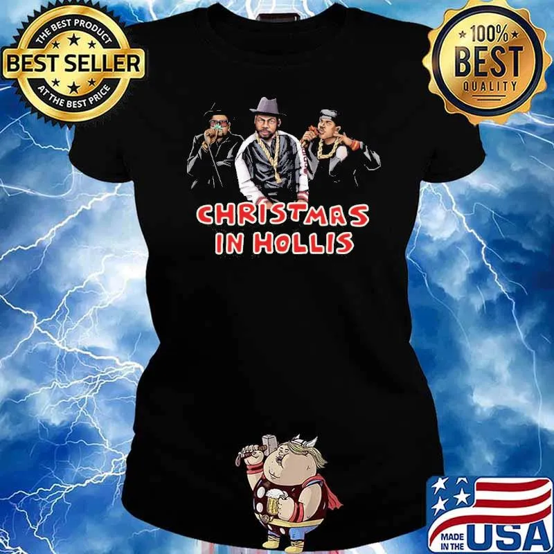 Jam Master Jay hip hop genre music Christmas in hollis s Ladies tee