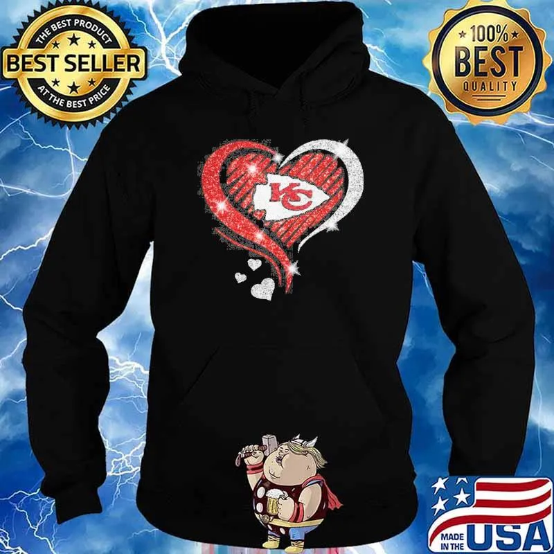 Kansas city Chiefs diamond heart love s Hoodie