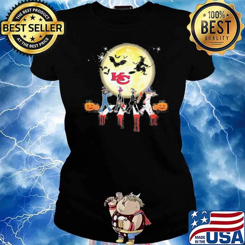 Kansas City Chiefs halloween abbey road s Ladies tee