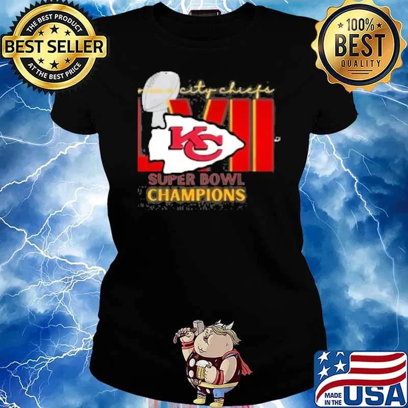 Kansas city Chiefs LVII super bowl champions s Ladies tee