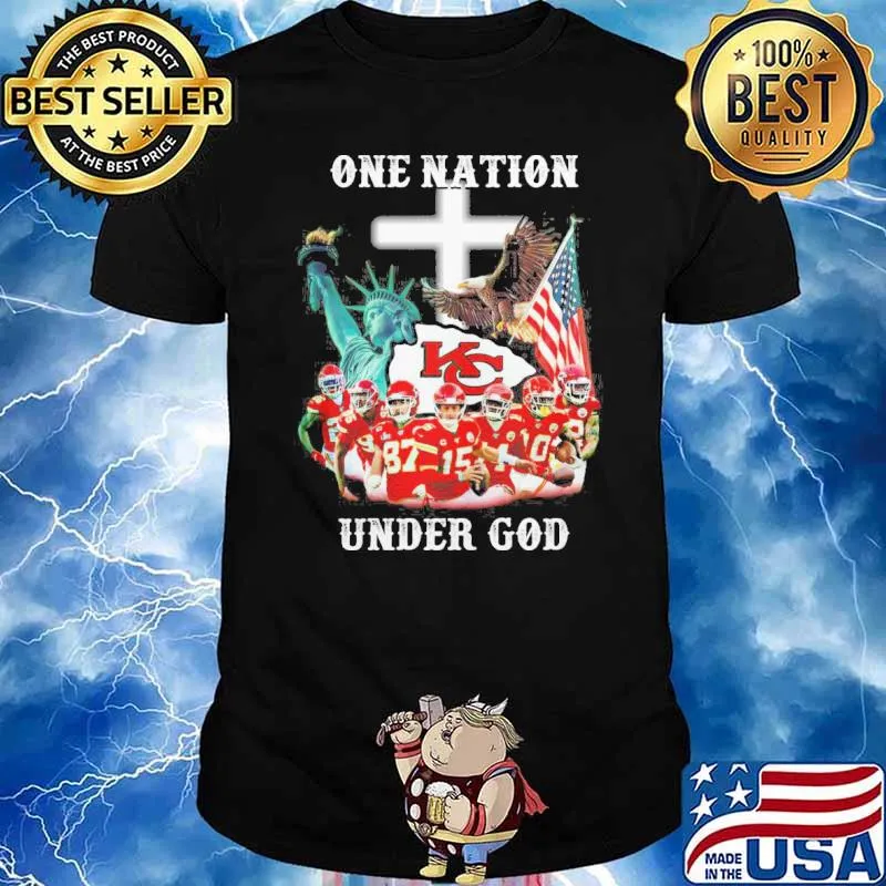 Kansas City Chiefs one nation under god sport eagles shirt