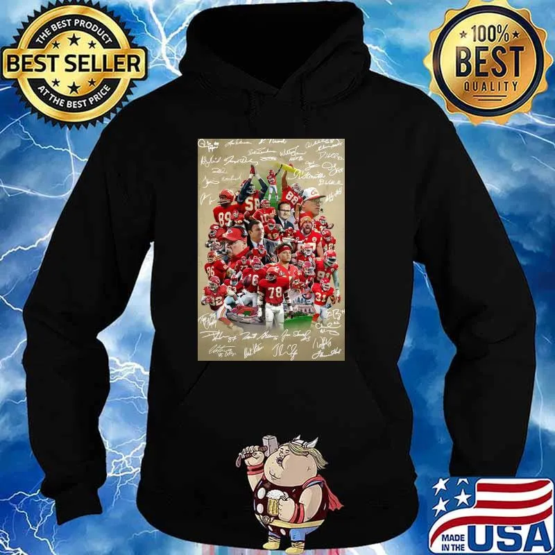 Kansas city Chiefs poster signatures football s Hoodie