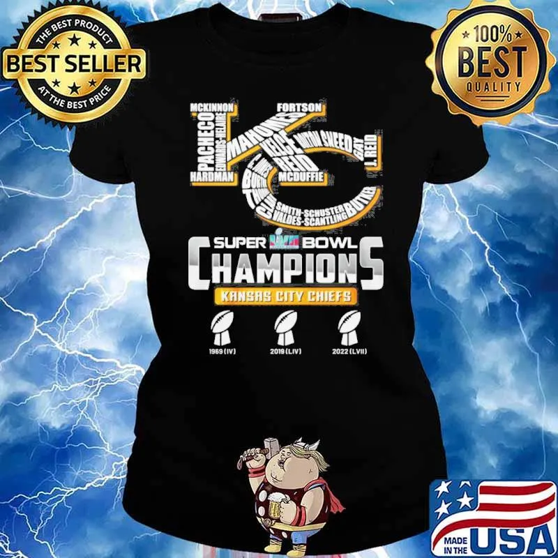 Kansas city Chiefs super bowl champions LVII s Ladies tee