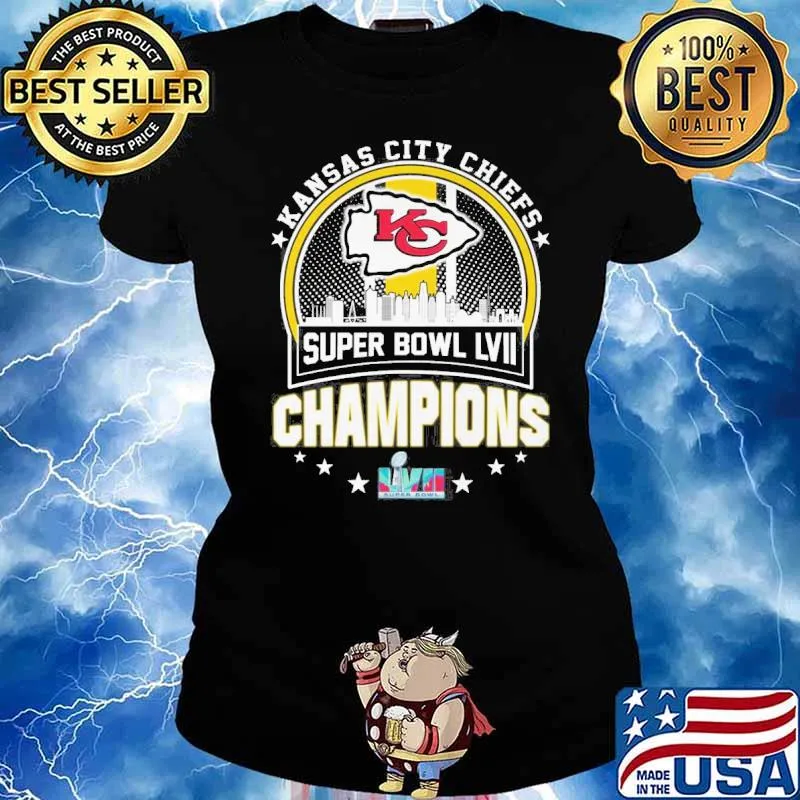 Kansas city Chiefs super bowl LVII Champions football s Ladies tee