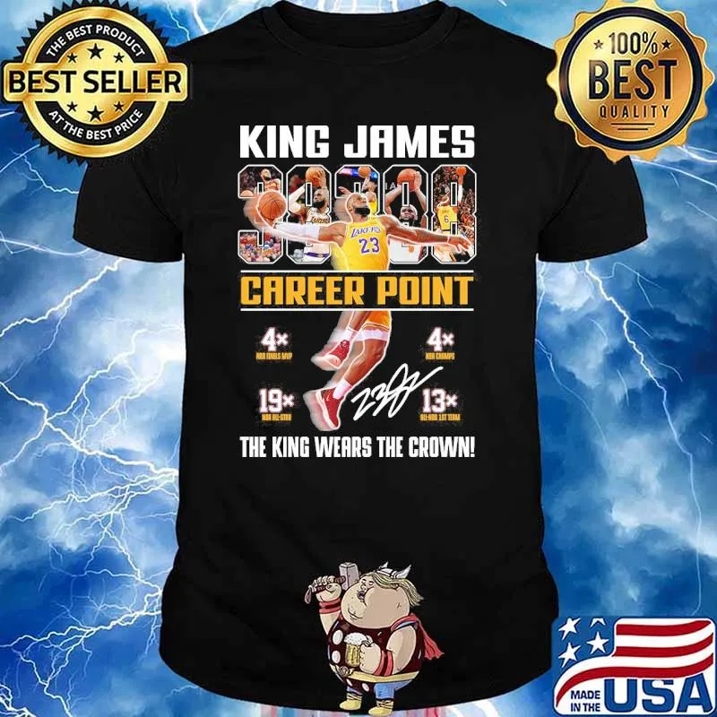 King James Career Point the king wears the crown signature shirt