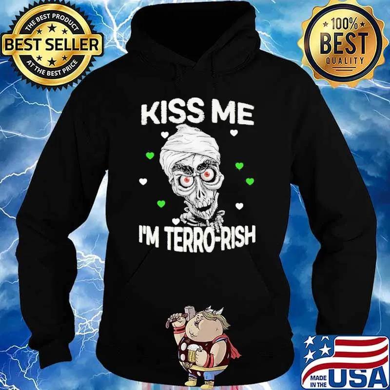 Kiss me I'm terro-rish skull s Hoodie