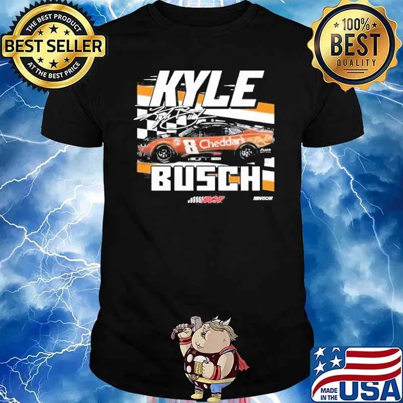 Kyle Busch Checkered Flag Black Fast Or Last signature Shirt