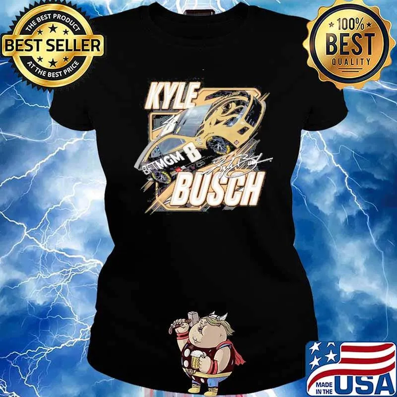 Kyle Busch Richard Childress Racing Team Collection Black MGM Blister signature s Ladies tee