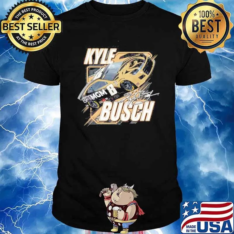 Kyle Busch Richard Childress Racing Team Collection Black MGM Blister signature shirt