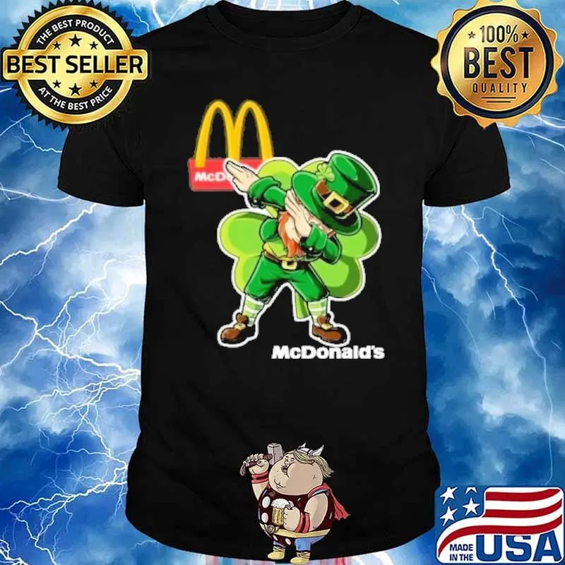 Leprechaun dabbing McDonald's St.Patrick's day shirt