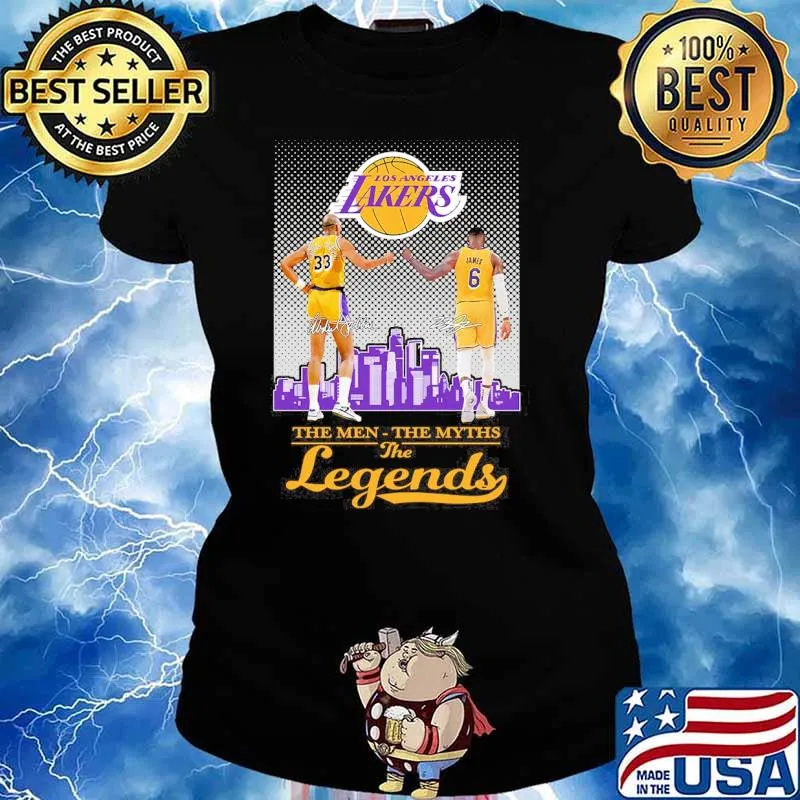 Los Angeles Lakers the men the myths the legends signatures s Ladies tee