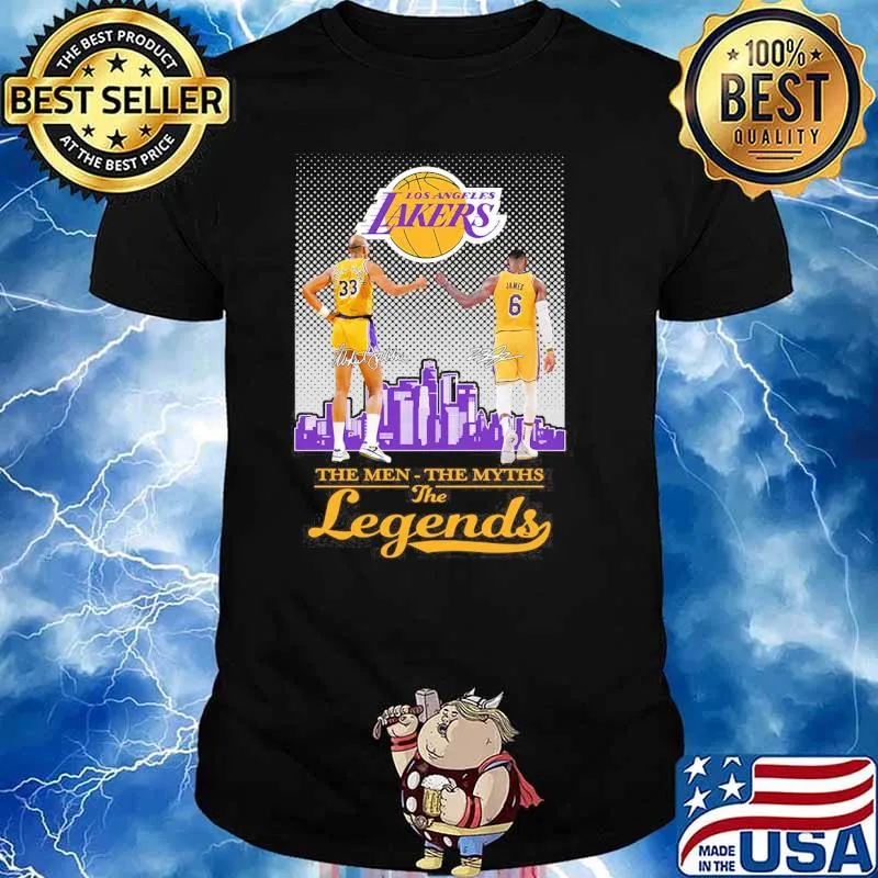 Los Angeles Lakers the men the myths the legends signatures shirt