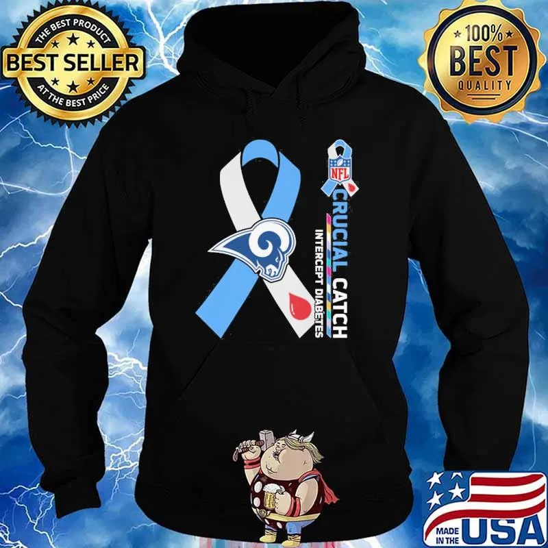 Los Angeles Rams Crucial catch intercept Diabetes NFL s Hoodie
