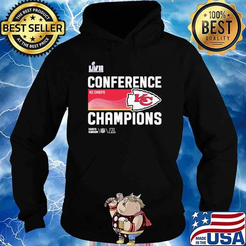 LVII Super bowl conference champions Kansas city Chiefs kingdom NFL s Hoodie