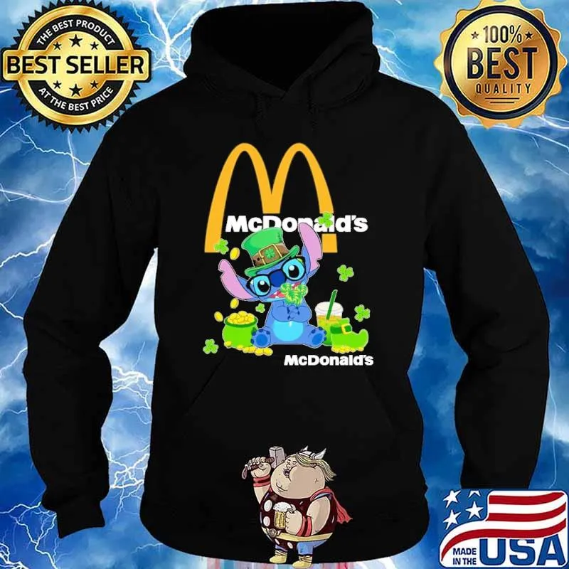 Mc Donald's Stitch St.Patrick's day s Hoodie