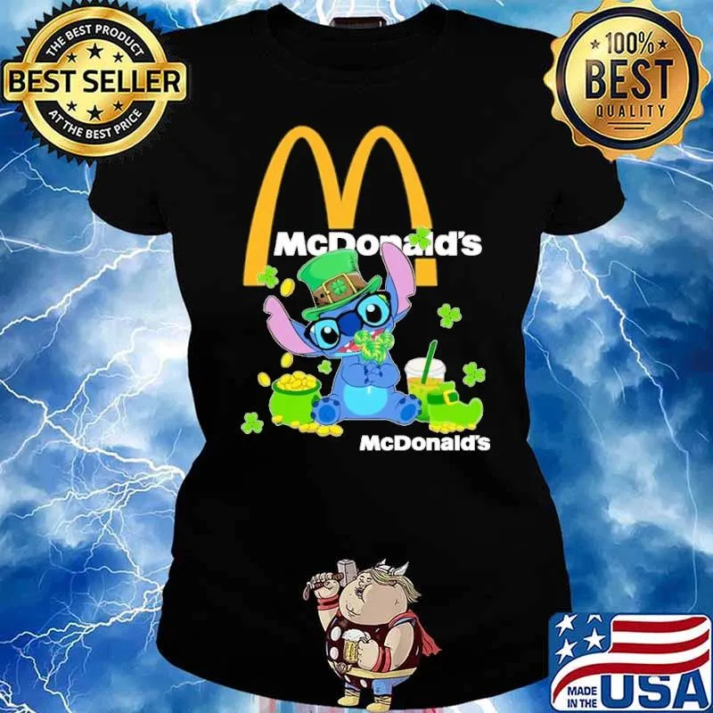 Mc Donald's Stitch St.Patrick's day s Ladies tee