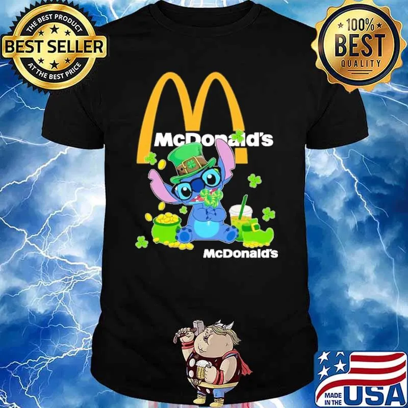Mc Donald's Stitch St.Patrick's day shirt