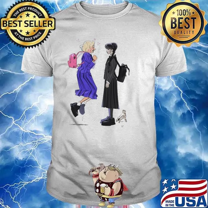 Melanin Apparels wednesday' and Enid Sinclair Netflix shirt