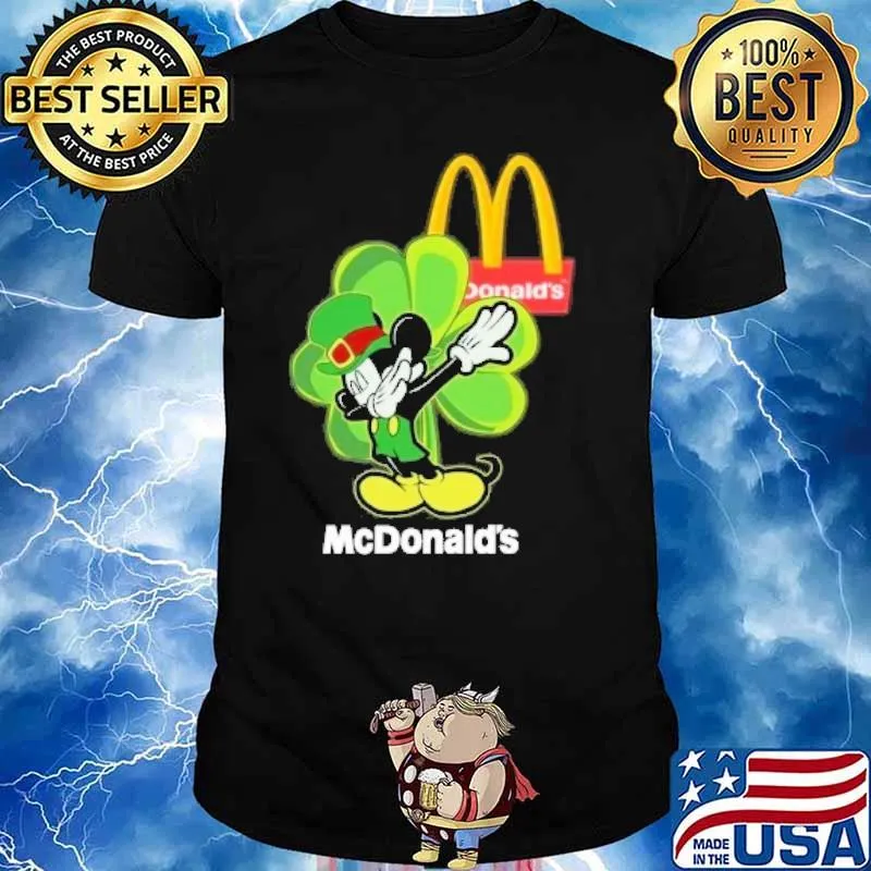 Mickey dabbing McDonald's St.Patrick's day shirt