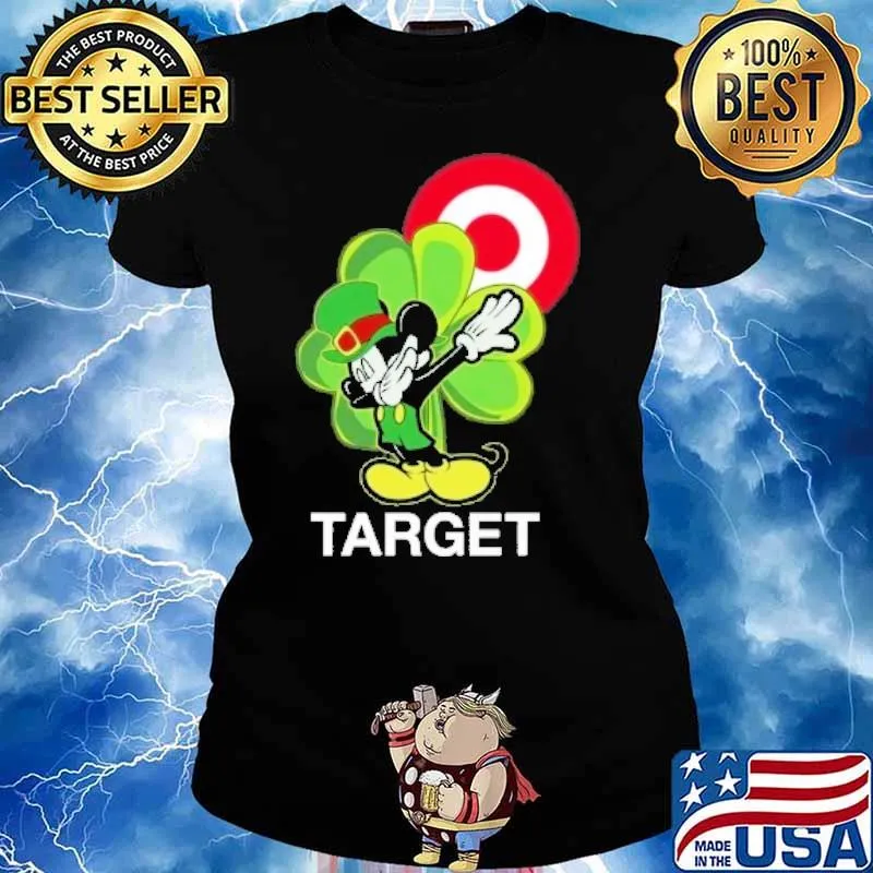 Mickey dabbing Target St.Patrick's day s Ladies tee