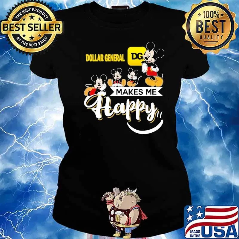 Mickey Dollar General makes me happy s Ladies tee