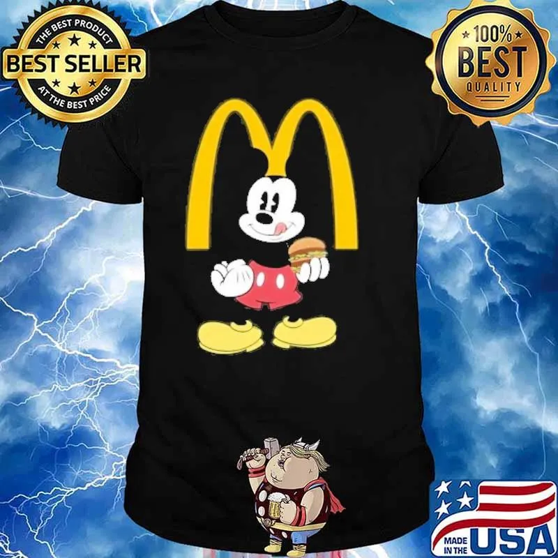Mickey eat McDonald's shirt