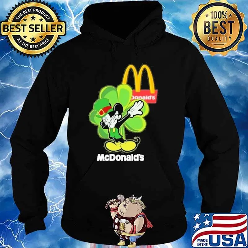 Mickey St.Patrick's day dabbing McDonald's s Hoodie