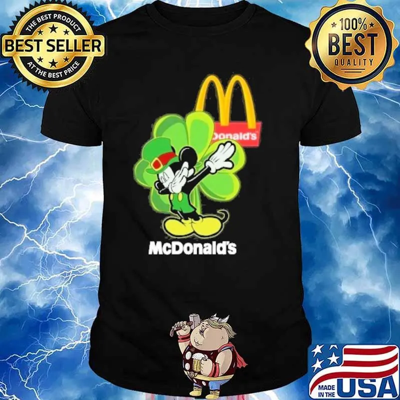 Mickey St.Patrick's day dabbing McDonald's shirt