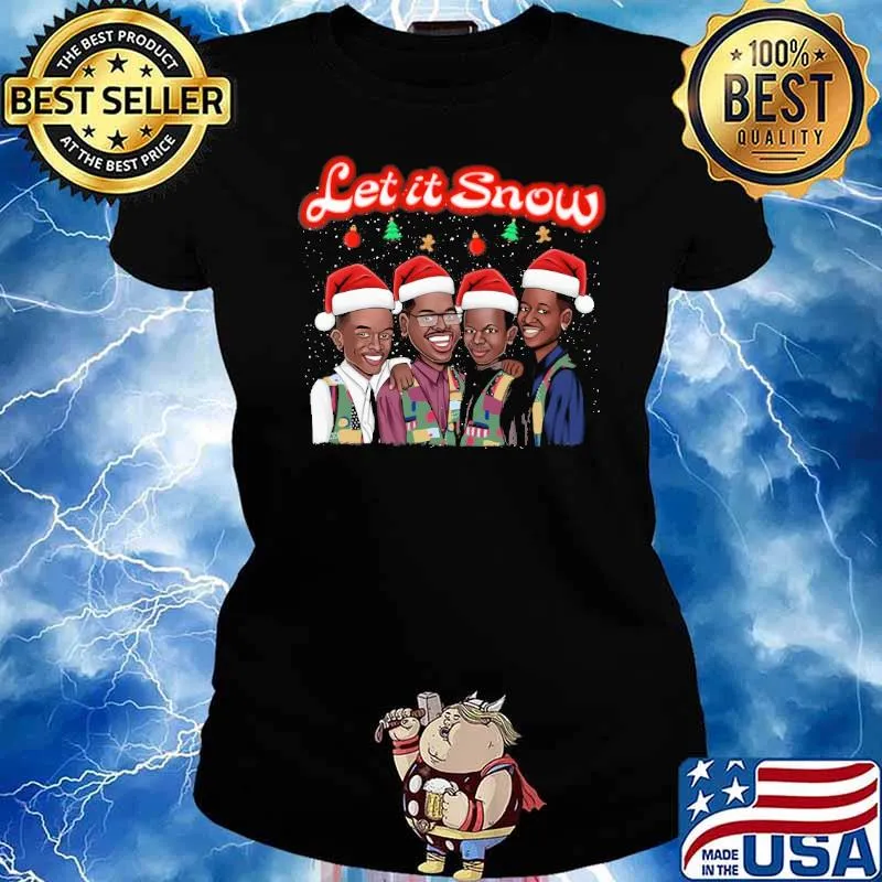 Naptural Culture - Let It Snow Christmas Art LeBron James s Ladies tee