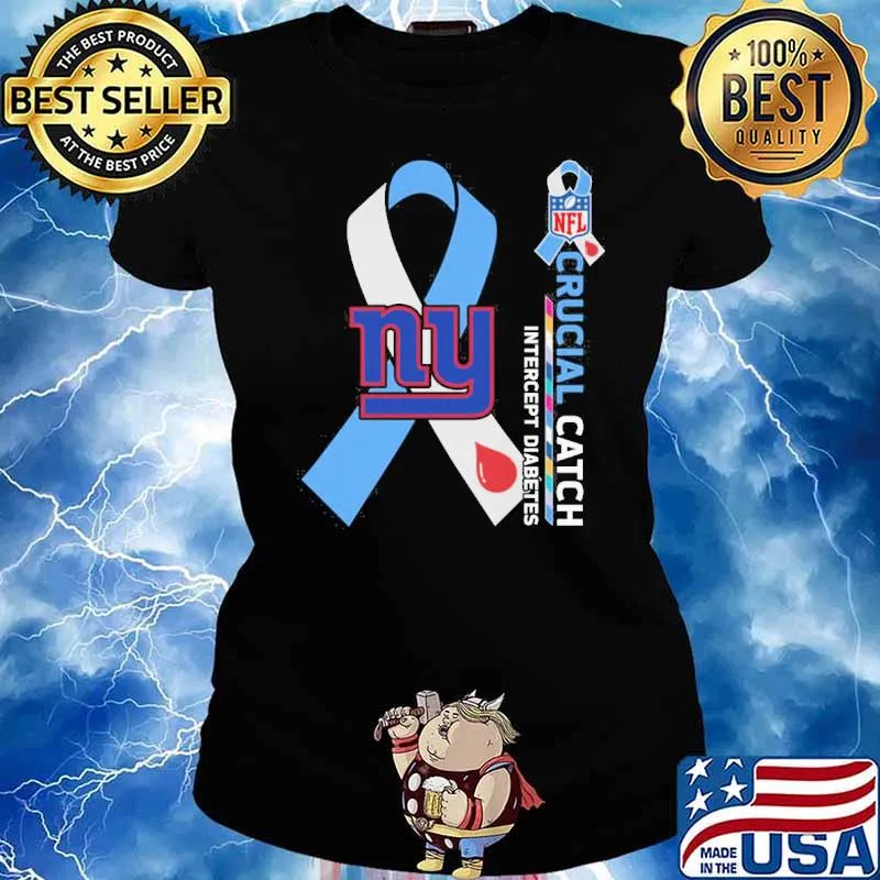 New York Giants Crucial catch intercept Diabetes NFL s Ladies tee