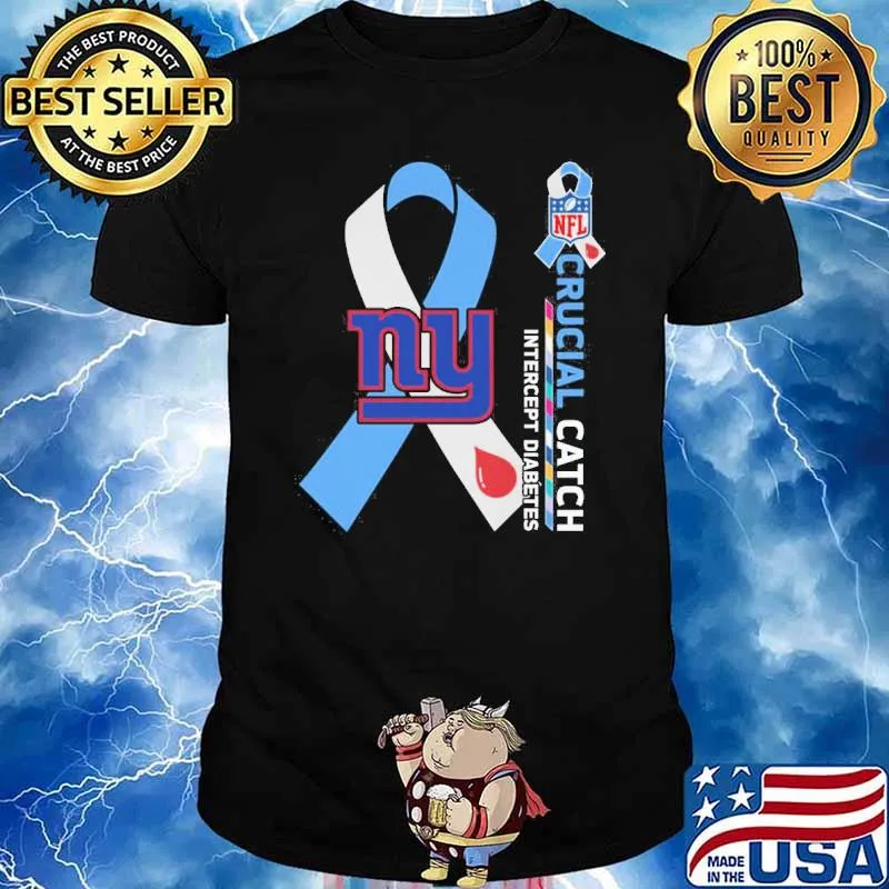 New York Giants Crucial catch intercept Diabetes NFL shirt