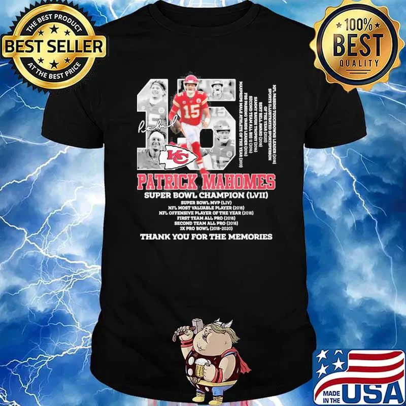 Patrick Mahomes super bowl champion LVII Thank you for the memories signature shirt