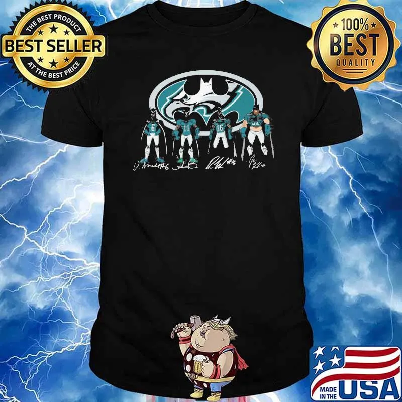 Philadelphia Eagles batman signatures shirt