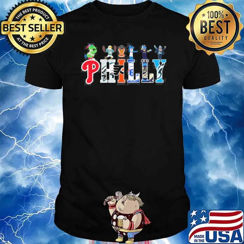 Philadelphia Phillies Eagles Flyers 76ers Union Soul mascot shirt