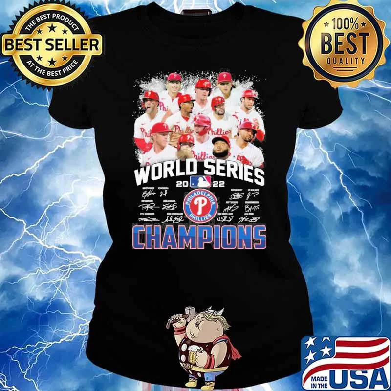 Philadelphia Phillies world series 2022 champions signatures s Ladies tee