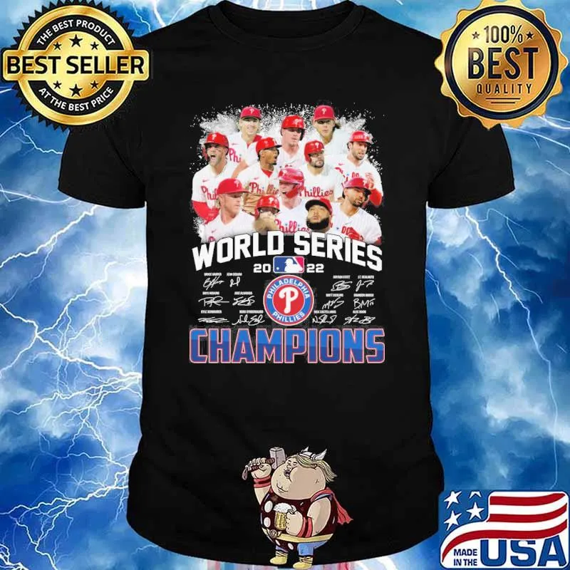 Philadelphia Phillies world series 2022 champions signatures shirt