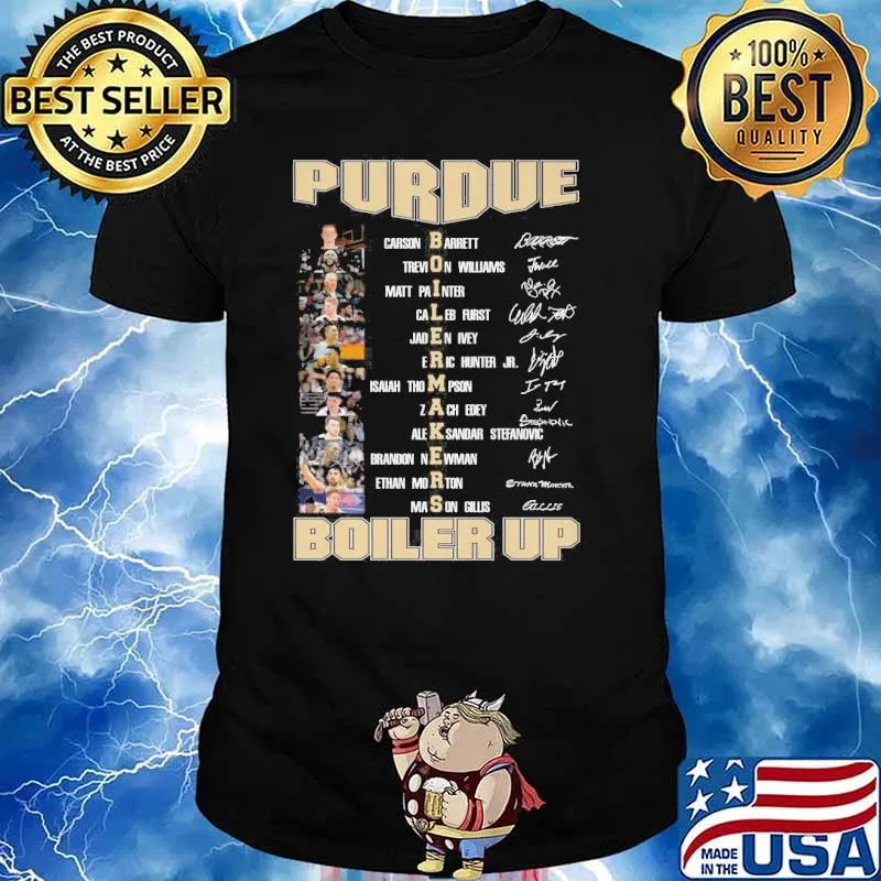 Purdue Boiler up Carson Barrett Trevion Williams signatures shirt