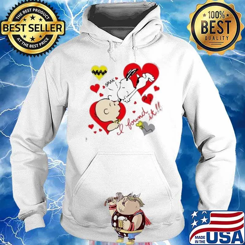 Snoopy and charlie brown woodstock smak I found it heart s Hoodie