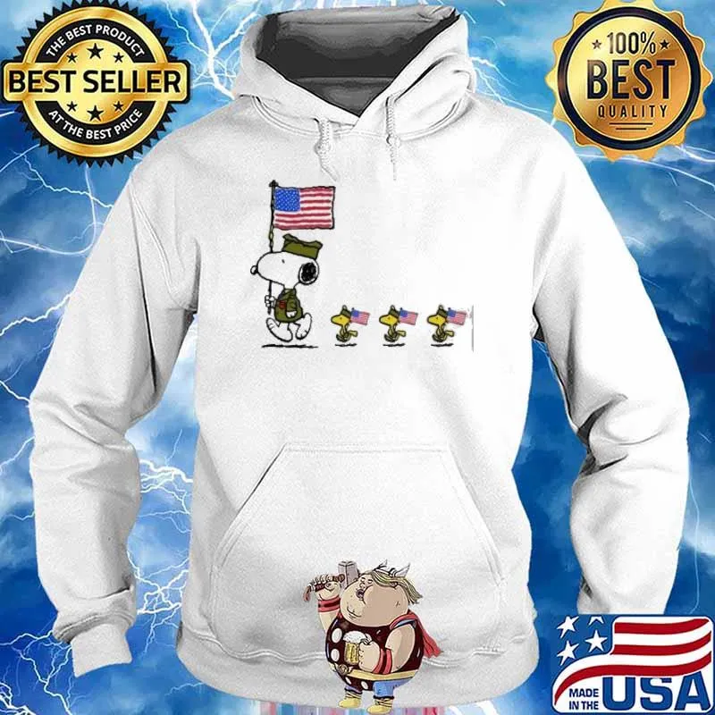 Snoopy and woodstocks Veteran American flag s Hoodie