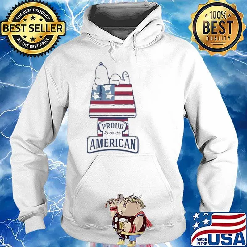 Snoopy proud to be an American America flag s Hoodie