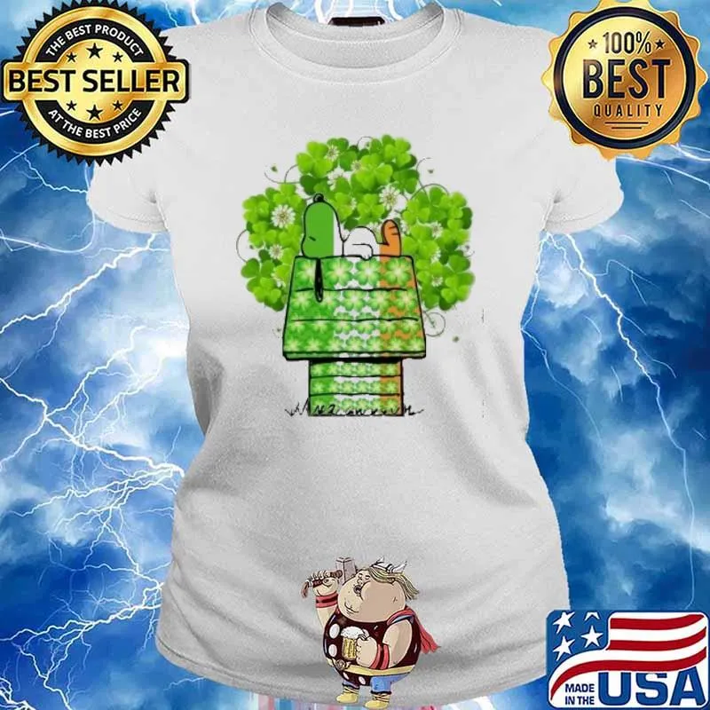 Snoopy sleep St.Patrick's day s Ladies tee