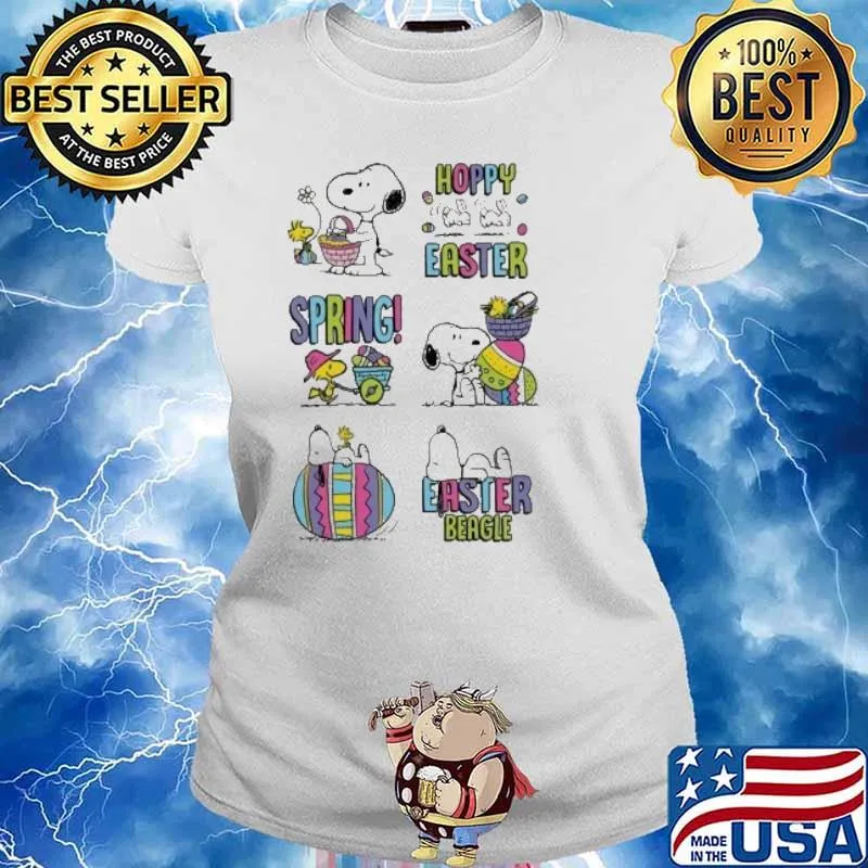 Snoopy woodstocks hoppy easter spring s Ladies tee