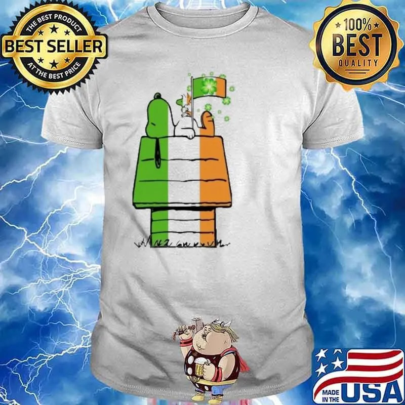 Snoopy woodstocks sleep St.Patrick's day shirt