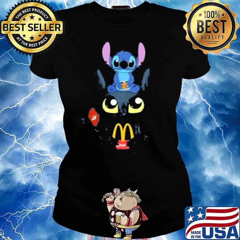 Stich sit on Toothless McDonald's s Ladies tee