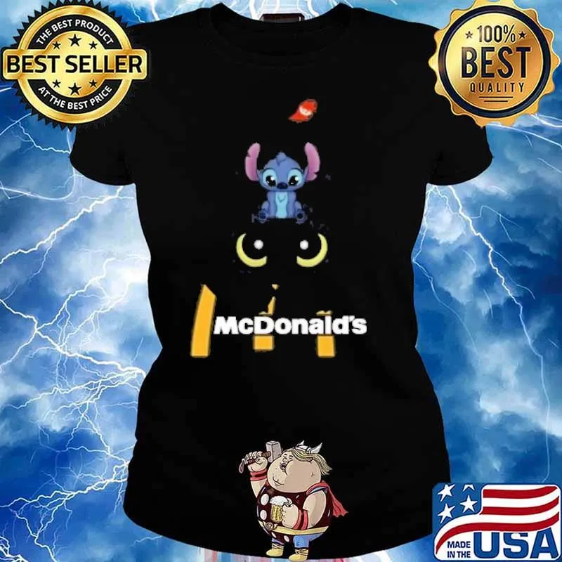 Stitch hug toothless McDonald's s Ladies tee