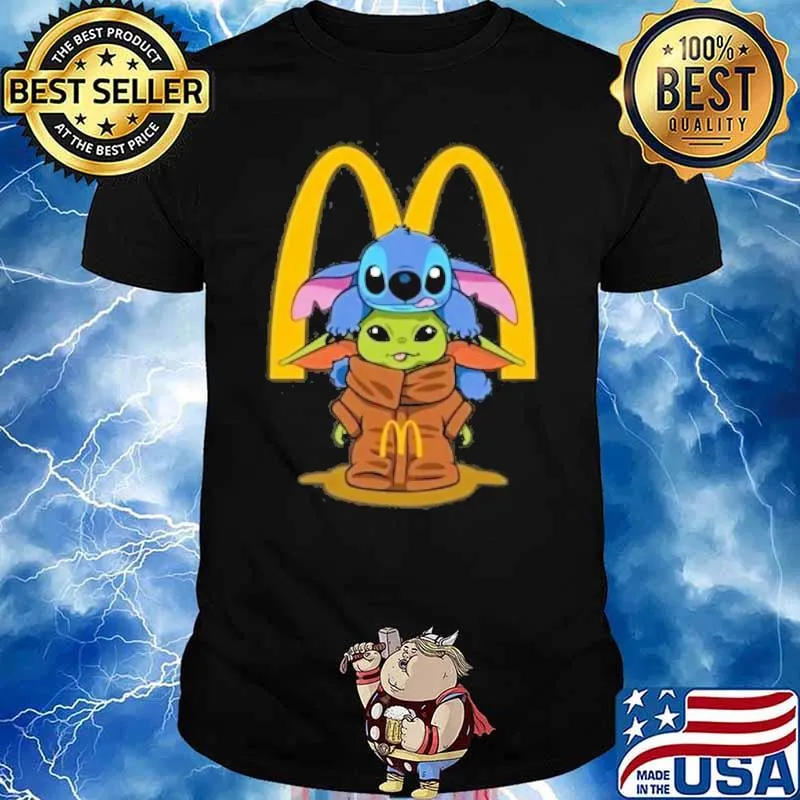 Stitch yoda MCDonald shirt