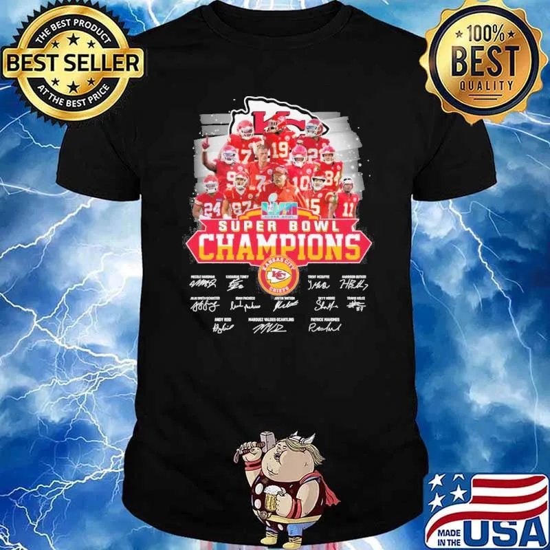Super Bowl champions Kansas city Chiefs signatures shirt