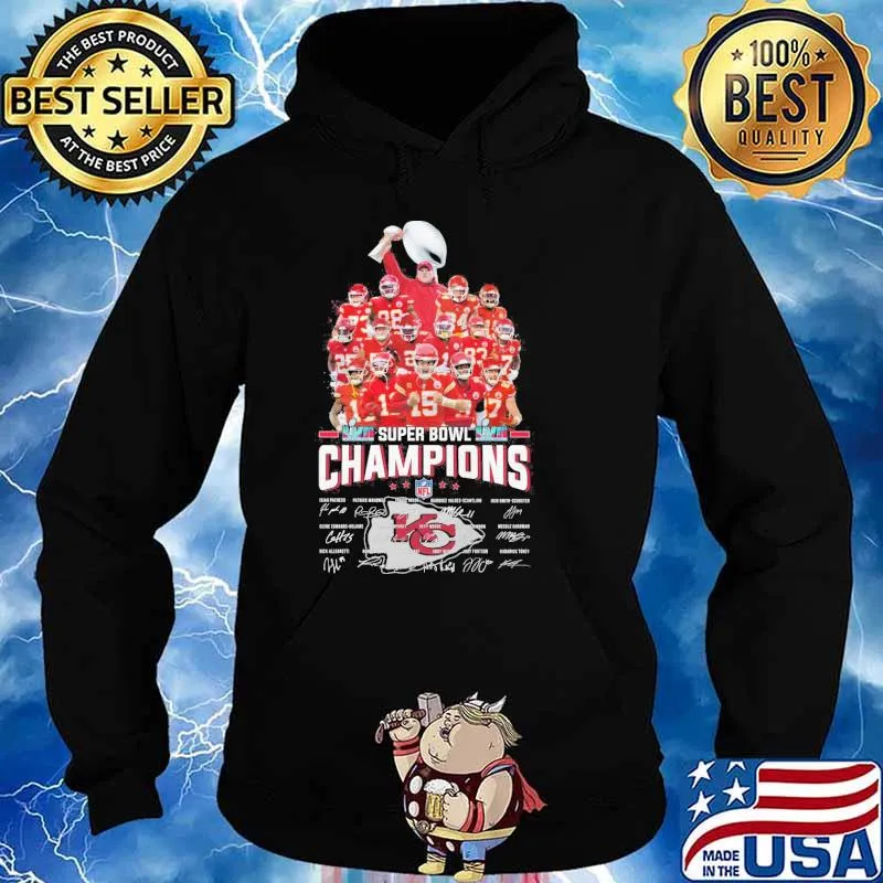Super Bowl LVII champions Kansas city Chiefs 2023 signatures s Hoodie